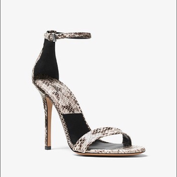 grey snakeskin sandals